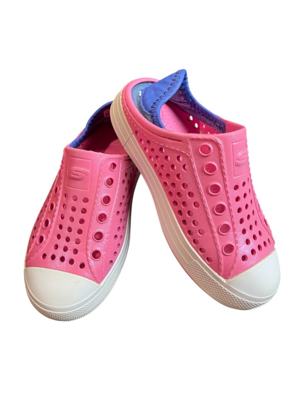 Skechers Foamies Guzman Steps Slip On Sneakers Little Girls Size 11 Pink Blue
